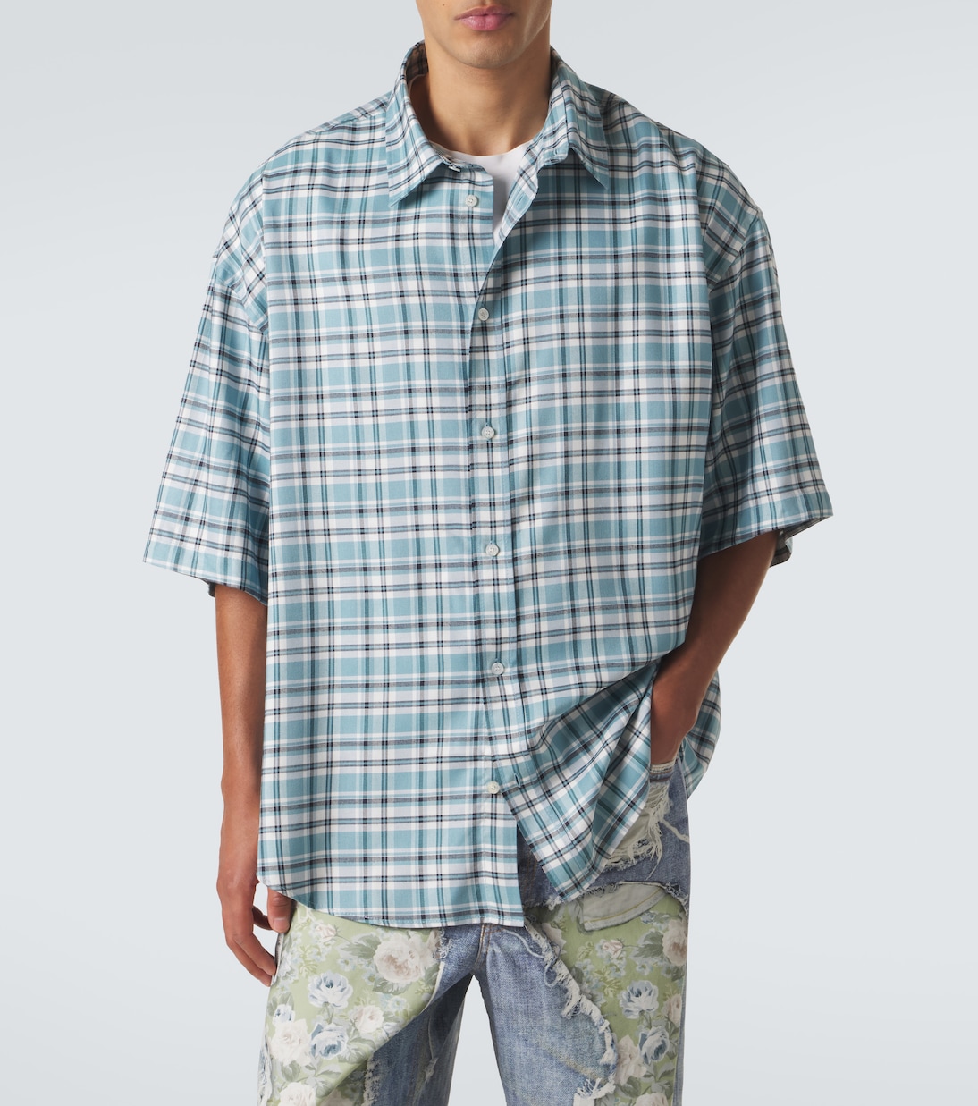Plaid oversized flannel shirt | Acne Studios