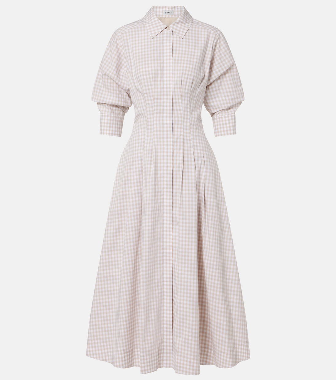 Jazz gingham cotton-blend shirt dress | Simkhai