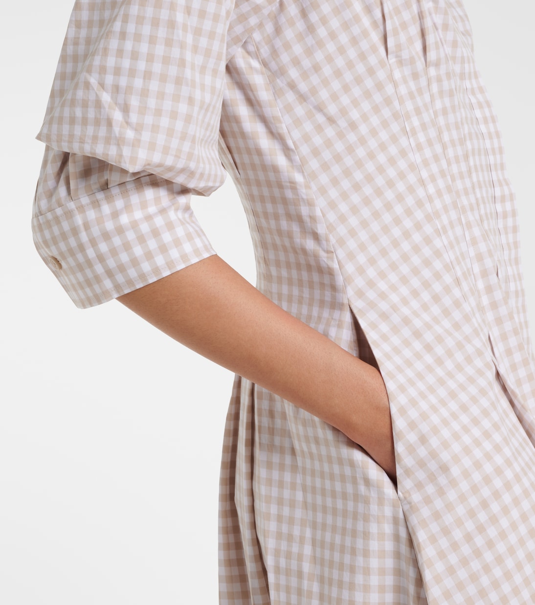 Jazz gingham cotton-blend shirt dress | Simkhai