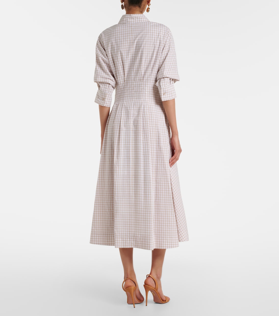Jazz gingham cotton-blend shirt dress | Simkhai