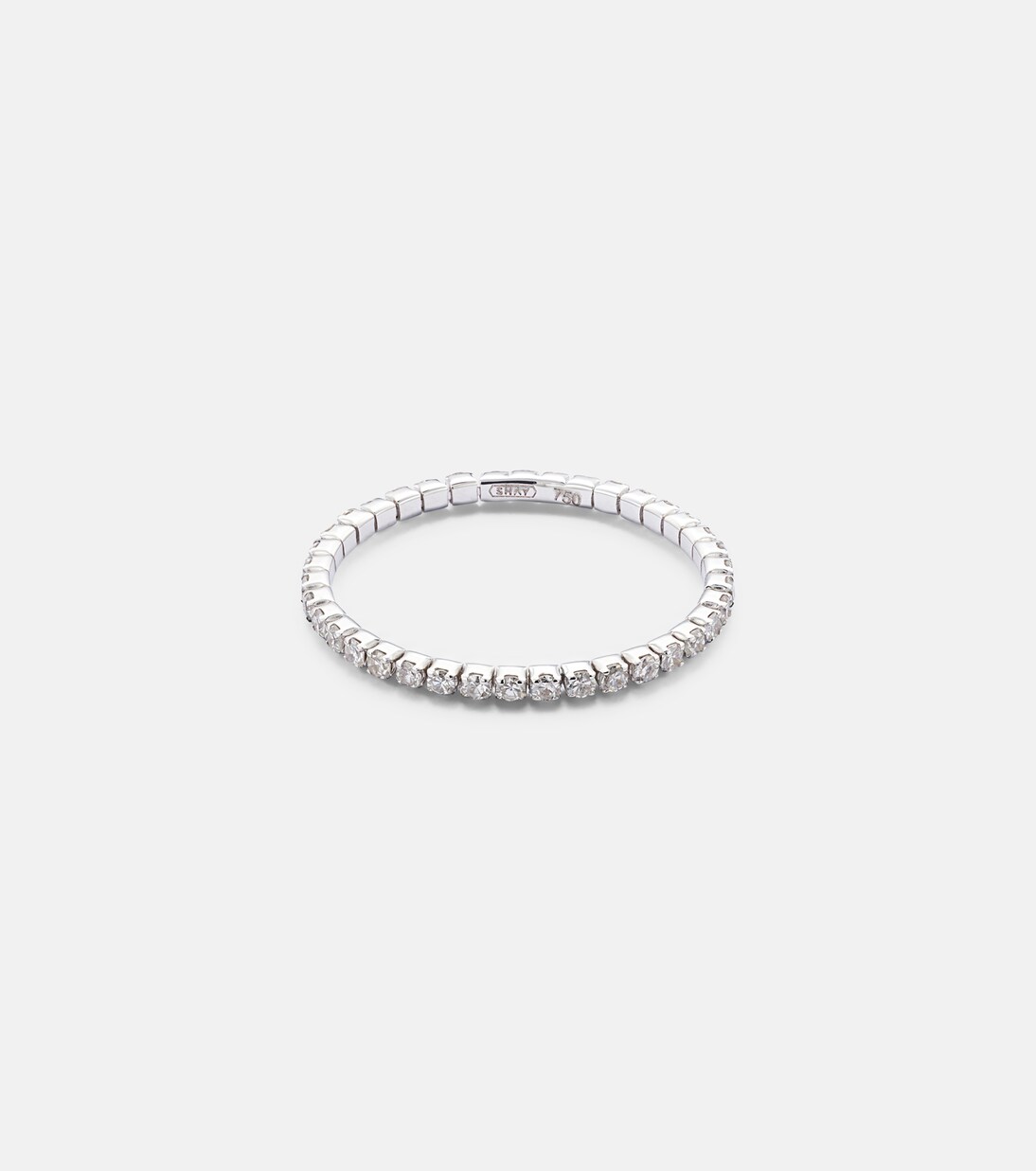 Bague Single Thread en or blanc 18 ct | Shay Jewelry