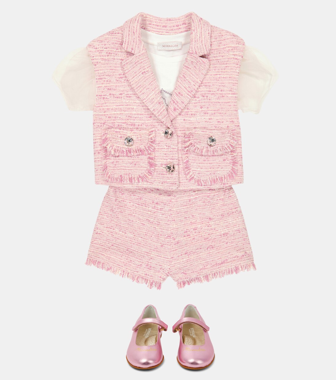 Bouclé vest | Monnalisa