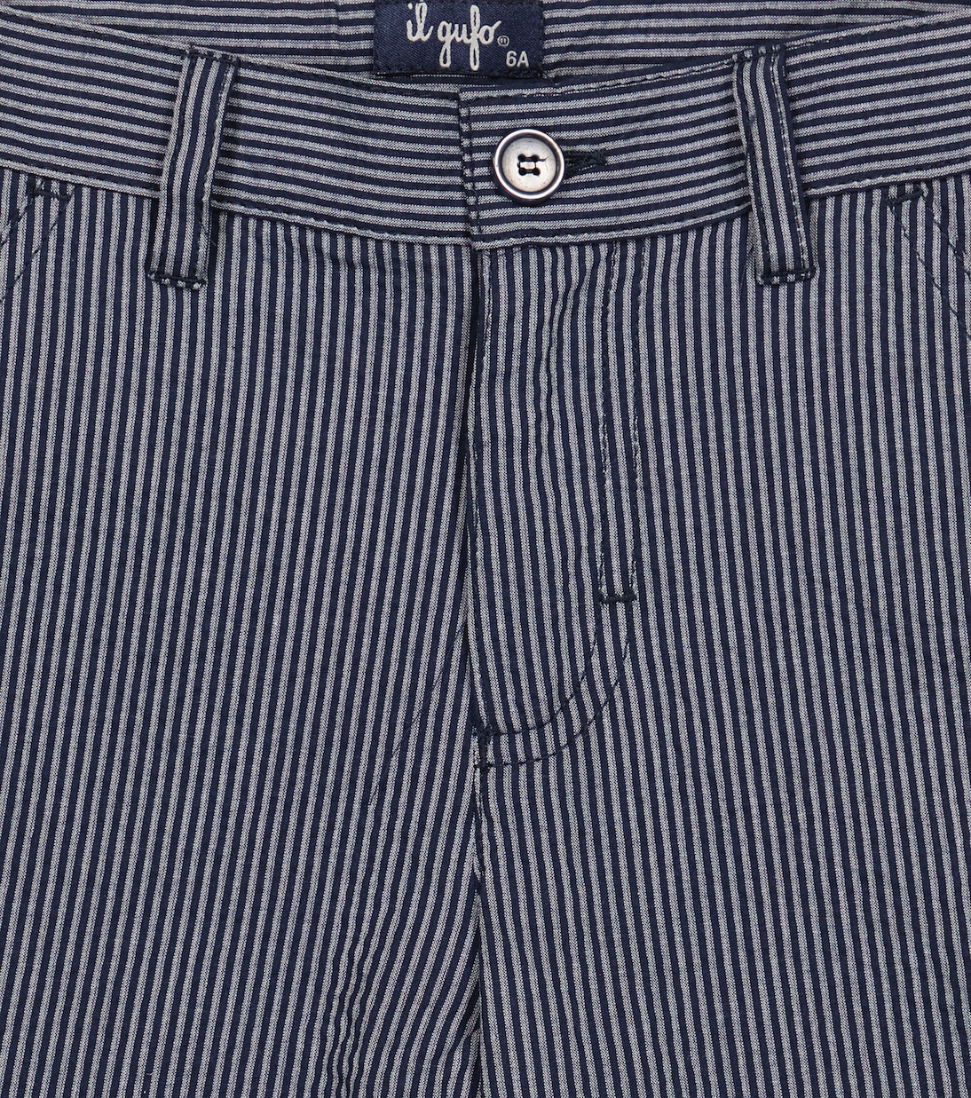 Shorts in misto cotone a righe | Il Gufo