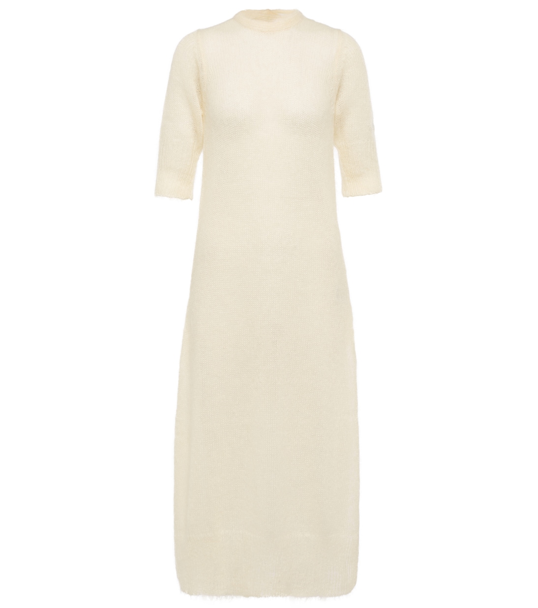 Robe midi en mohair et laine mélangés | Ganni