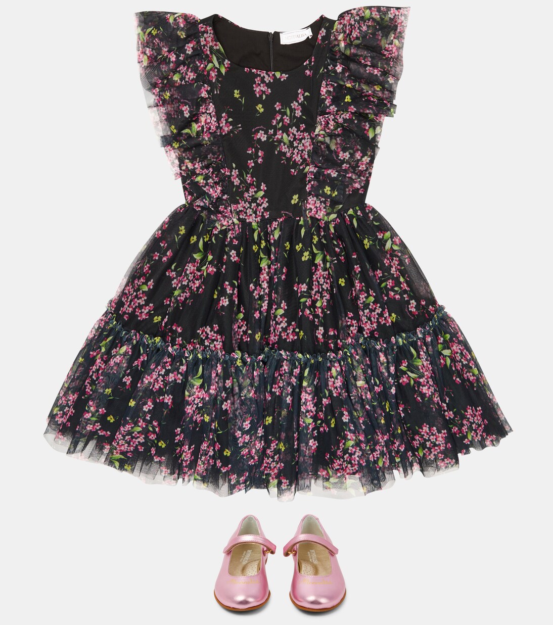 Floral tulle dress | Monnalisa