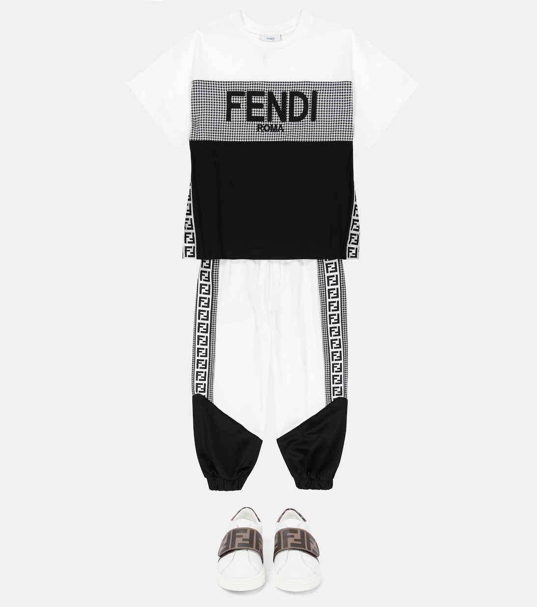Cotton-blend sweatpants | Fendi Kids