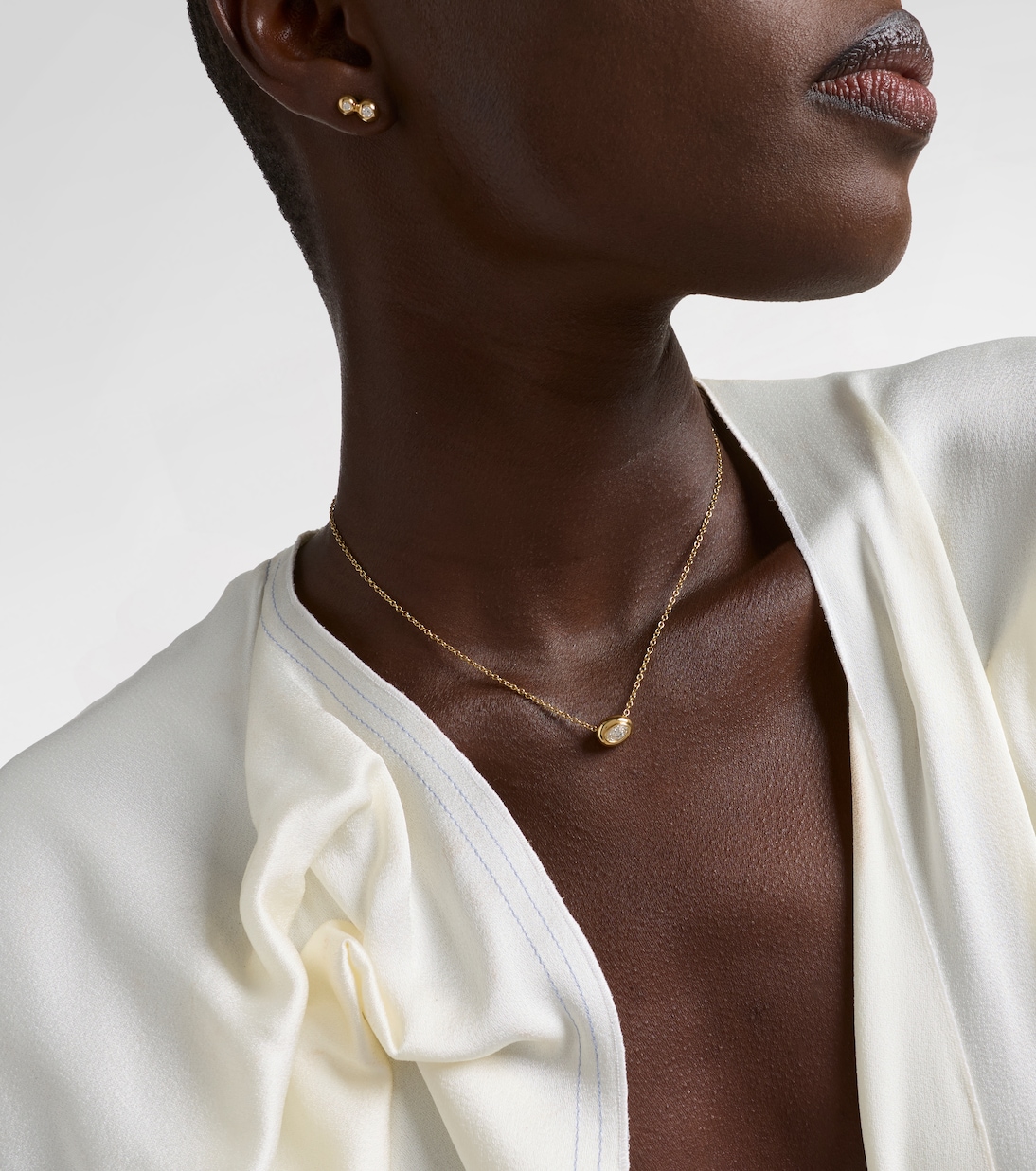 Halskette Lenox Reign aus 18kt Gelbgold mit Diamant | Melissa Kaye