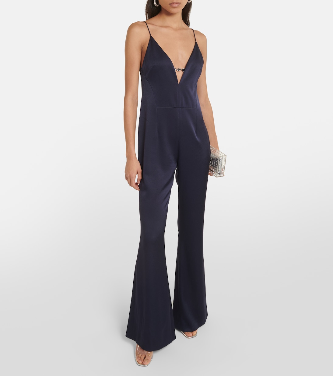 Avedon Globe crêpe satin jumpsuit | Galvan