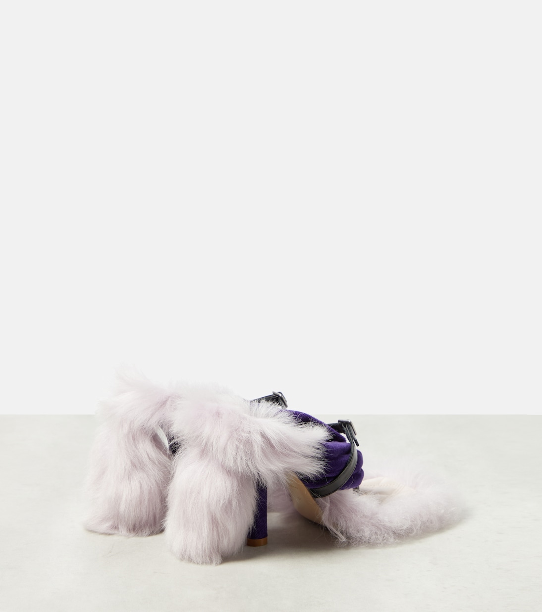 Step Post Shearling-trimmed sandals | Burberry