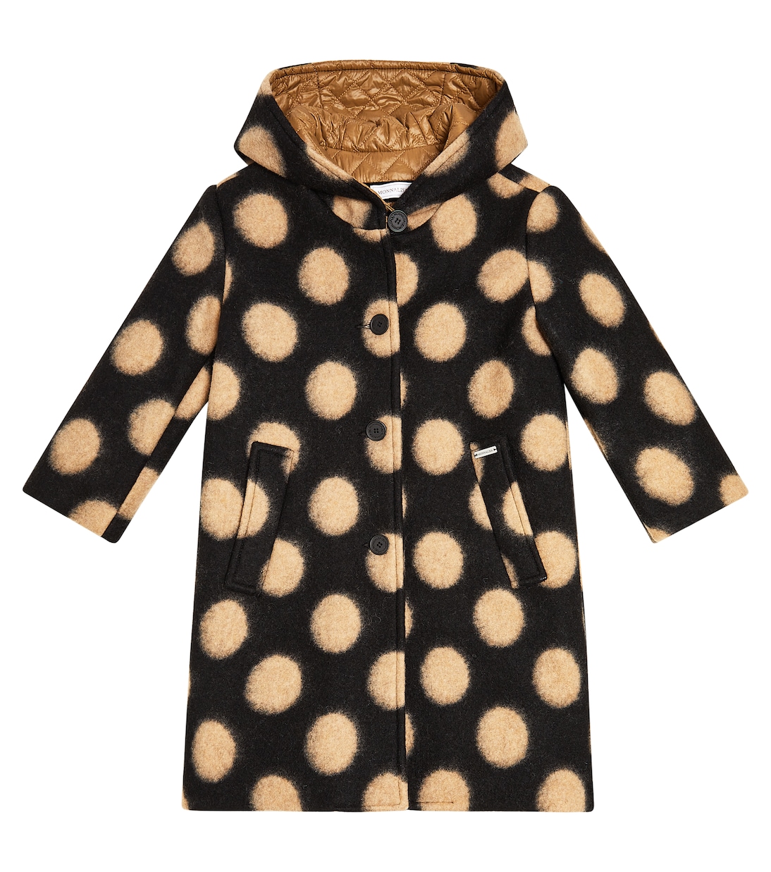 Polka-dot wool-blend coat | Monnalisa