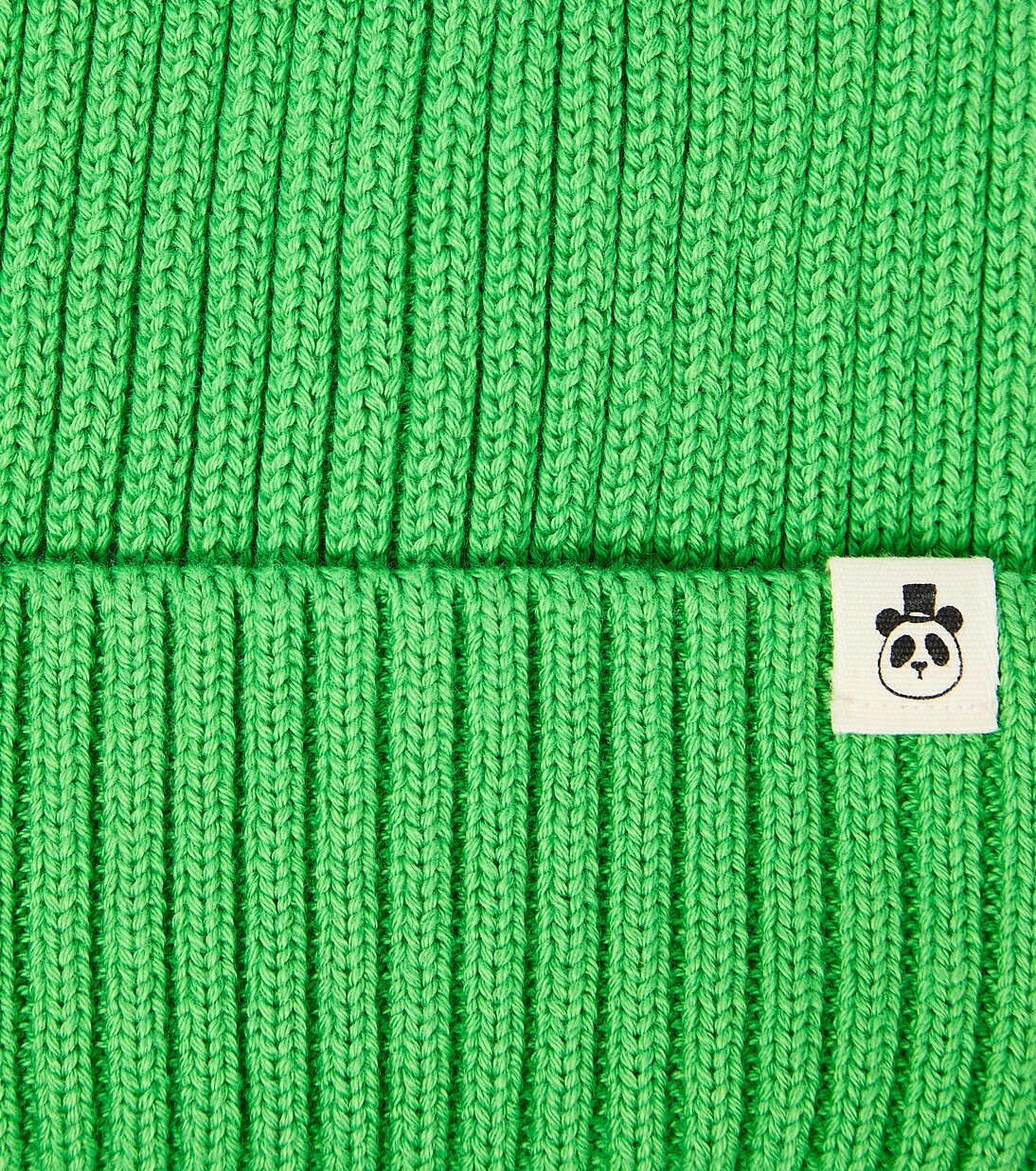 Pom pom rib-knitted cotton beanie | Mini Rodini