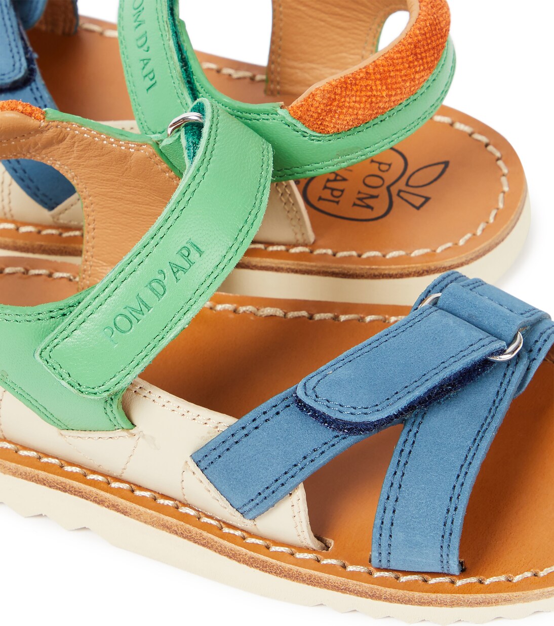 Waff Jimmy皮革凉鞋 | Pom d'Api