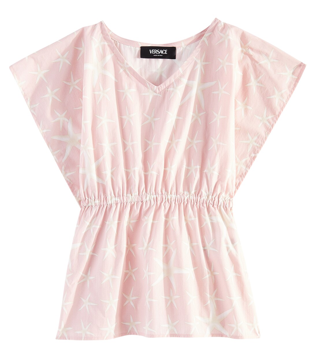 Cafetan Stella Marina imprimé en coton | Versace Kids