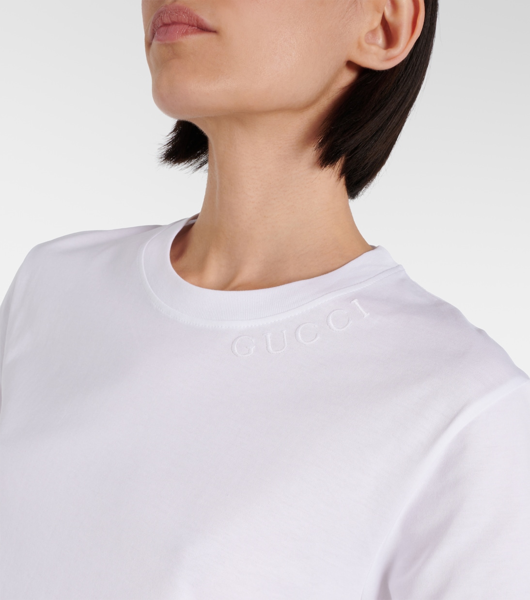 Embroidered cotton jersey T-shirt | Gucci