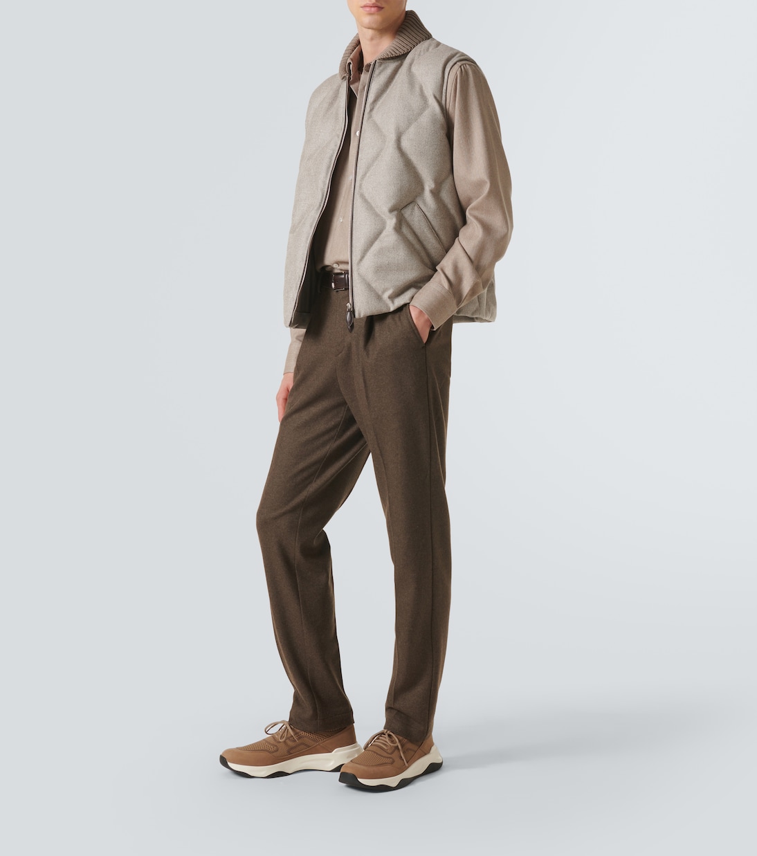 Shadow leather-trimmed sneakers | Berluti