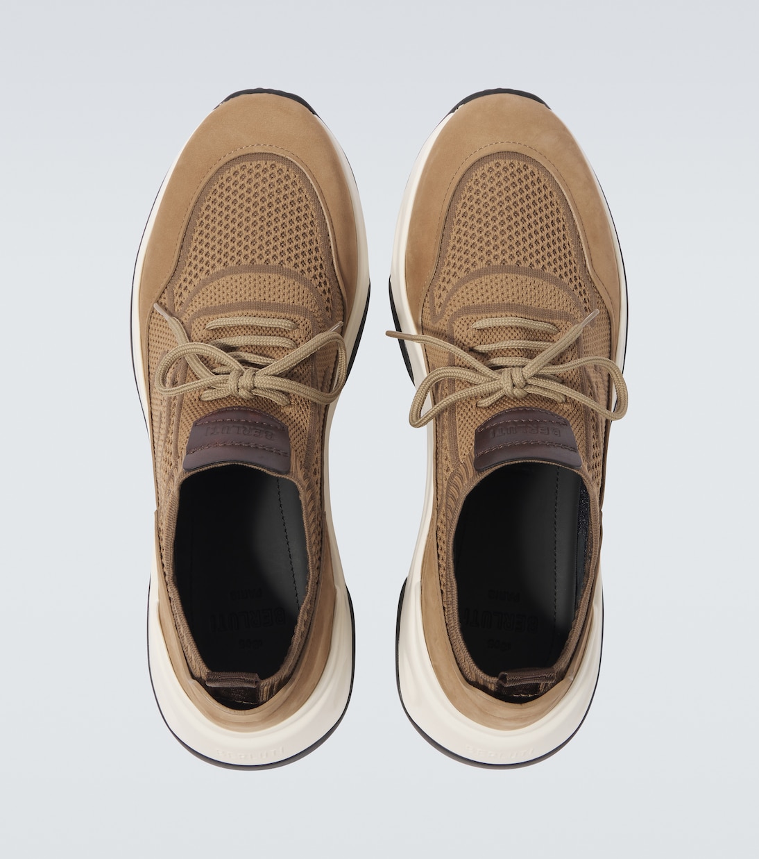 Shadow leather-trimmed sneakers | Berluti