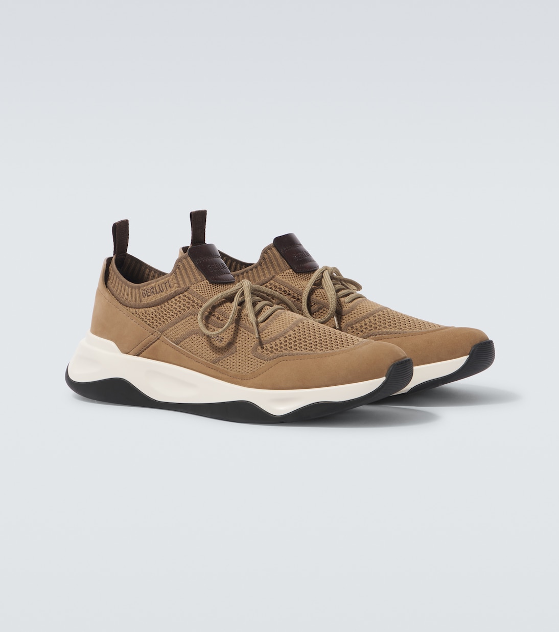 Shadow leather-trimmed sneakers | Berluti