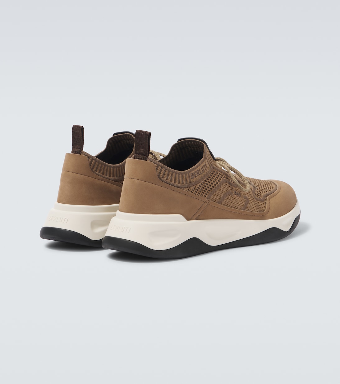Shadow leather-trimmed sneakers | Berluti