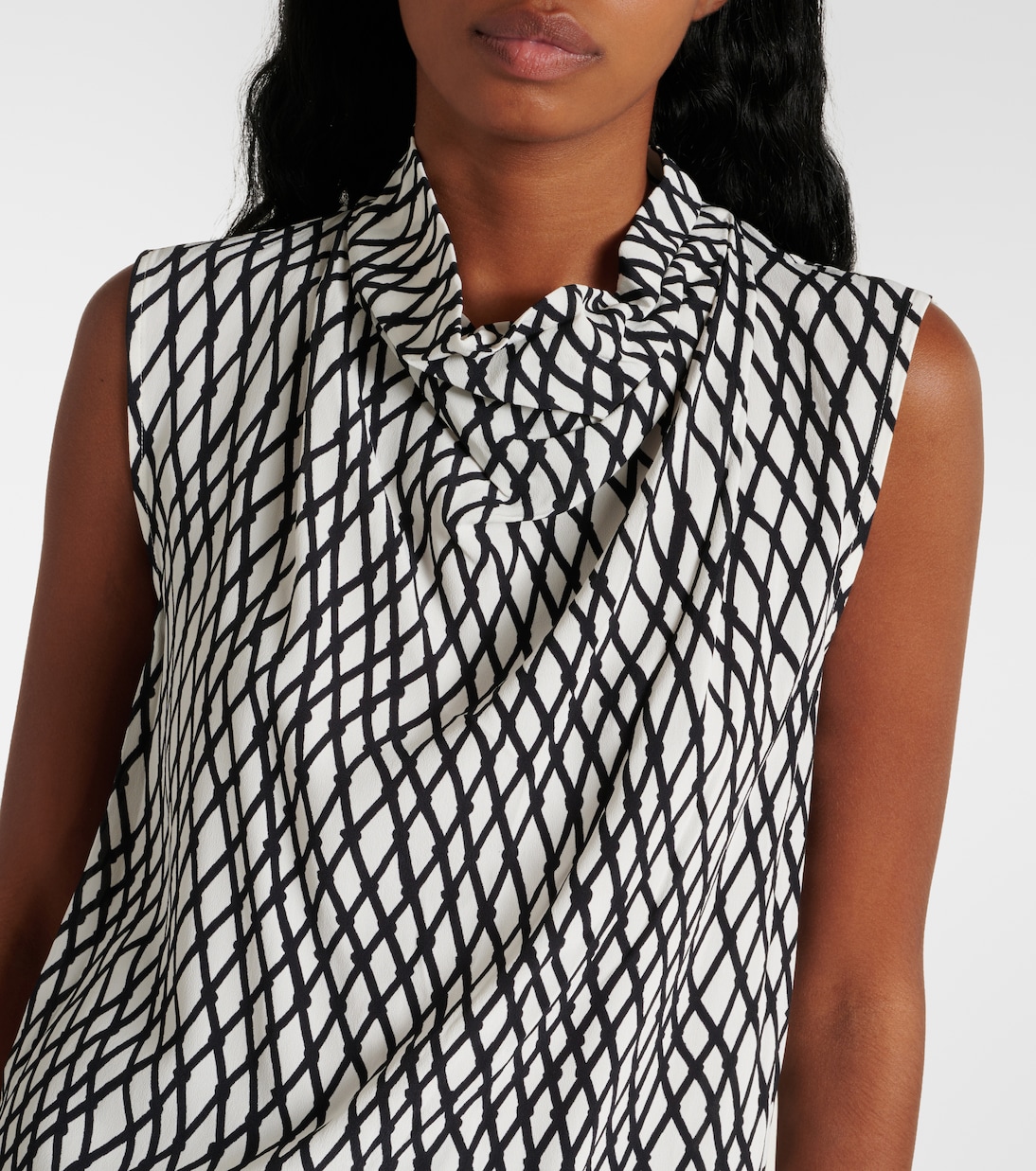 Top Valerie in crêpe con stampa | Proenza Schouler