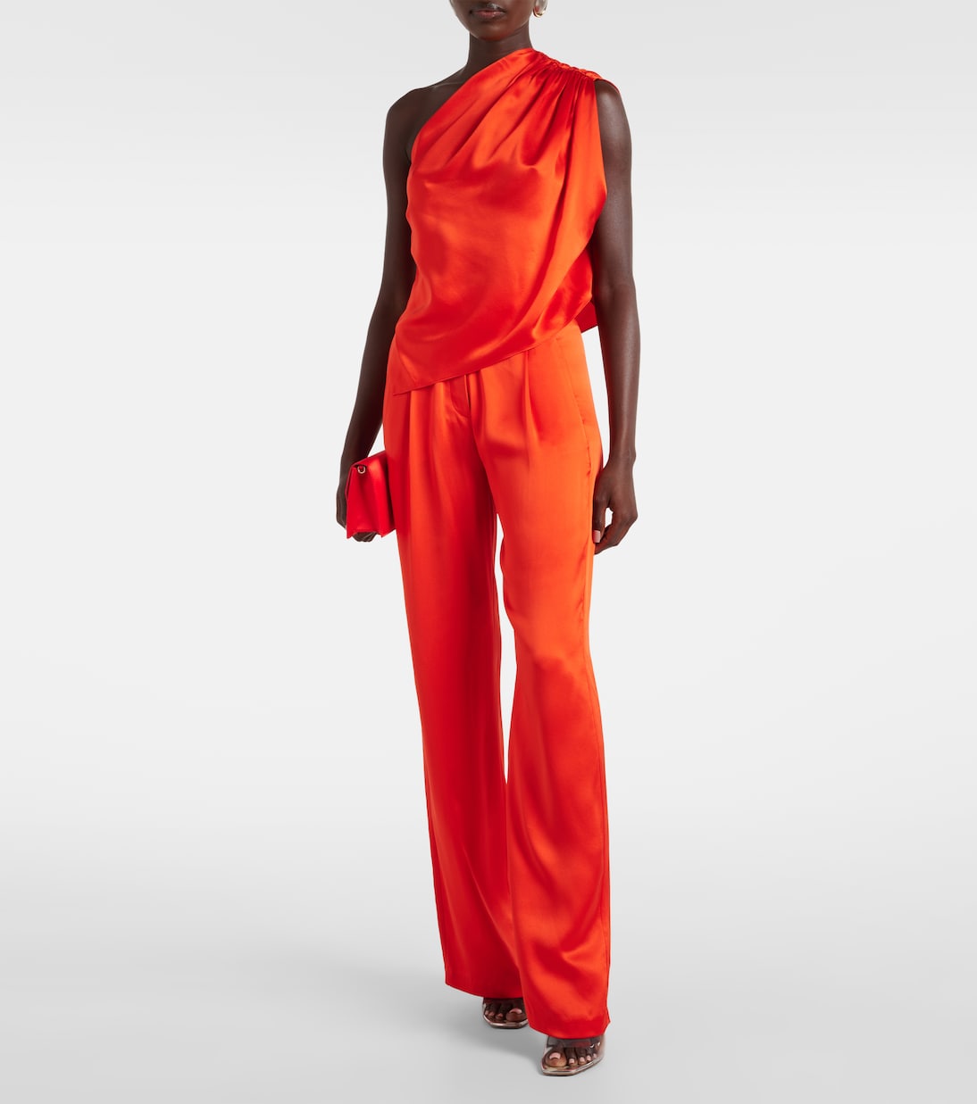 One-Shoulder-Top aus Seidensatin | The Sei