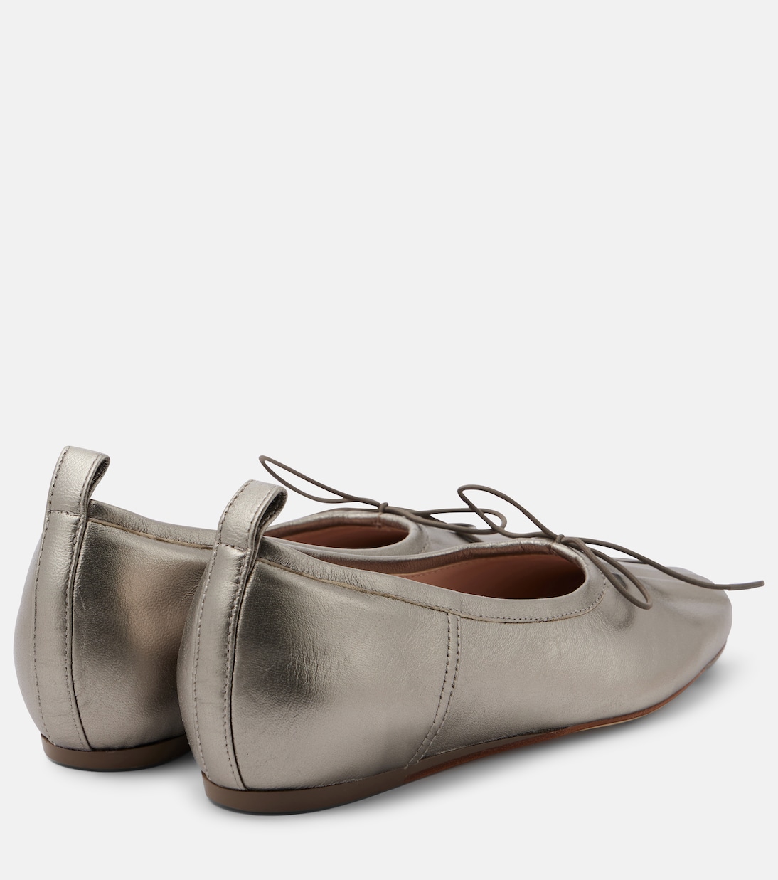 Classic pleated metallic leather ballet flats | Simone Rocha