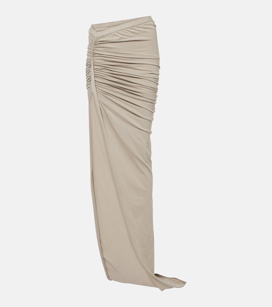 Ruched cotton jersey maxi skirt | Rick Owens