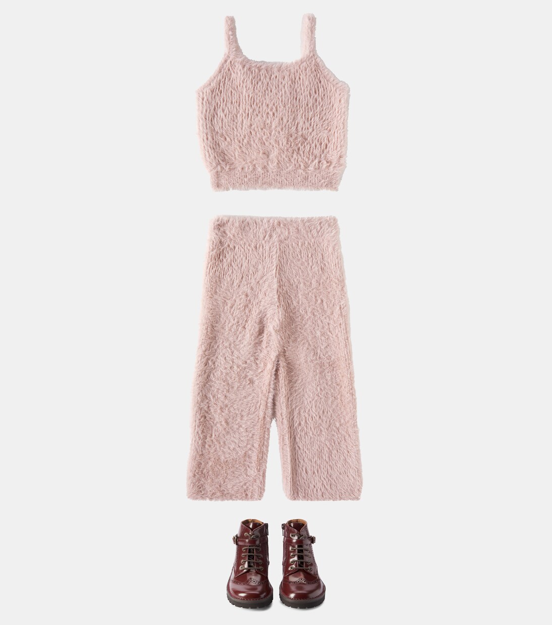 Fuzzy knitted top and pants set | Rylee + Cru