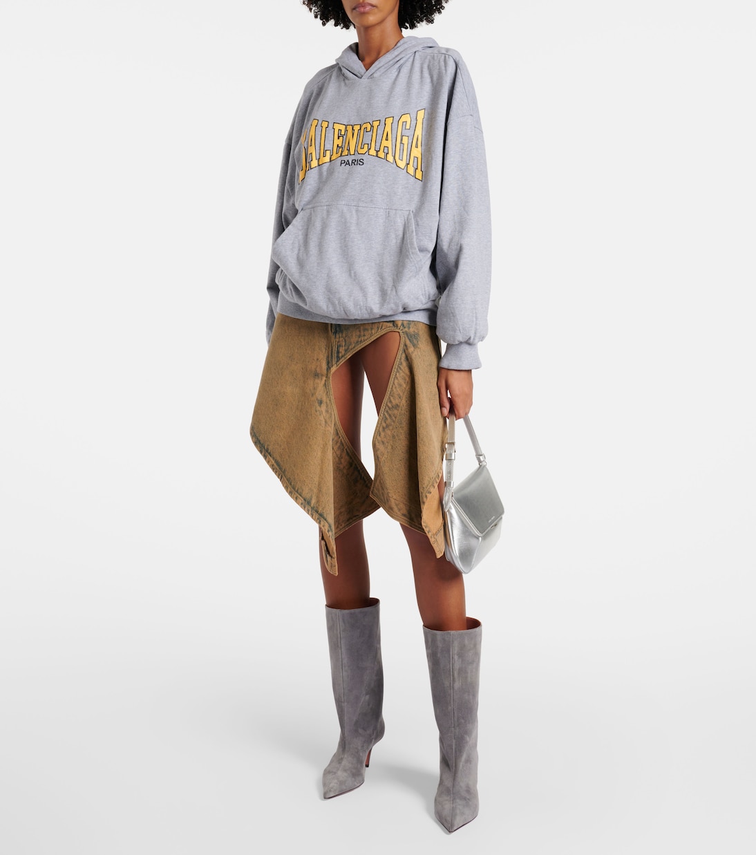 Stiefel Fiona 60 aus Veloursleder | Amina Muaddi