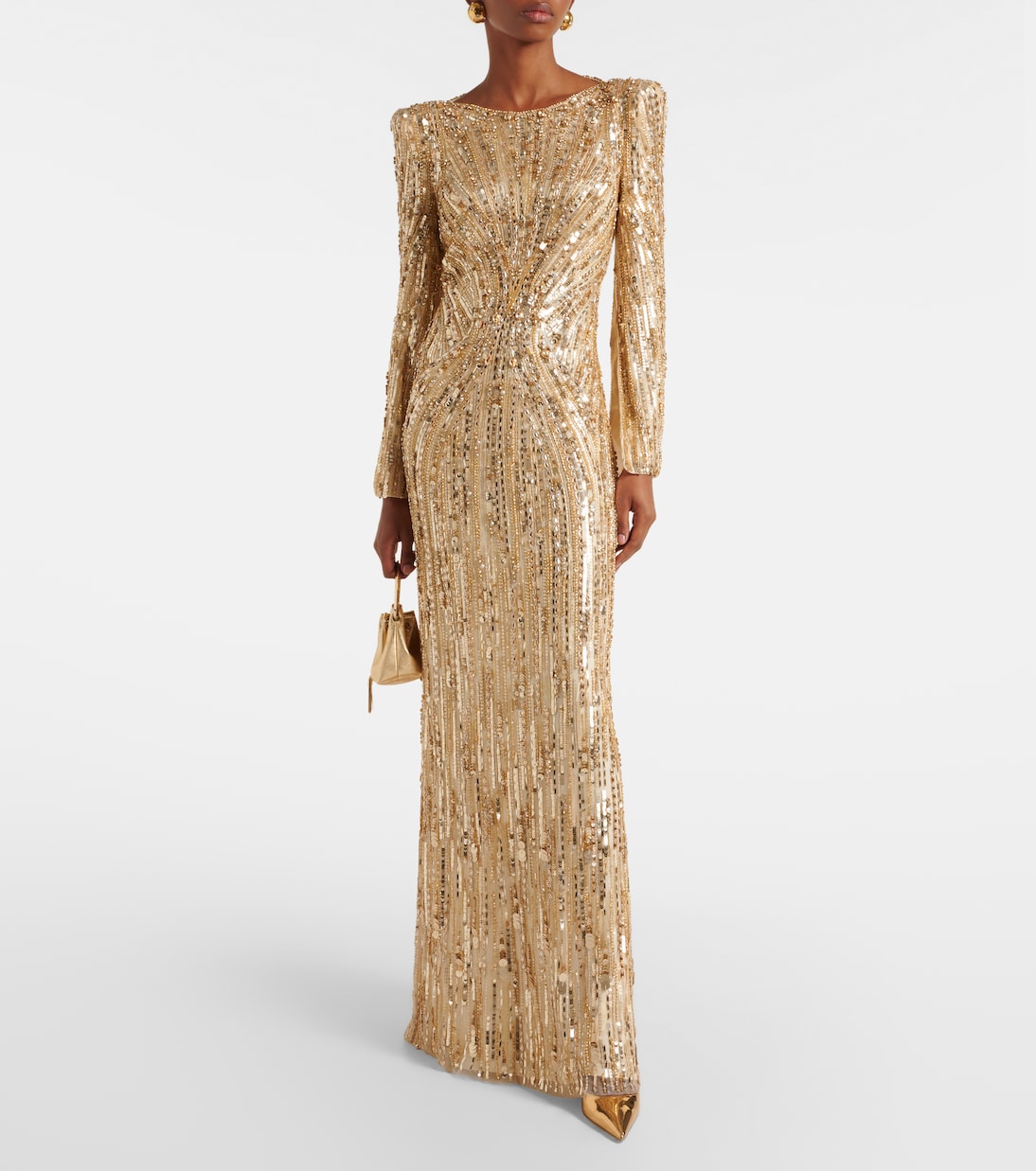 Abito lungo con paillettes | Jenny Packham