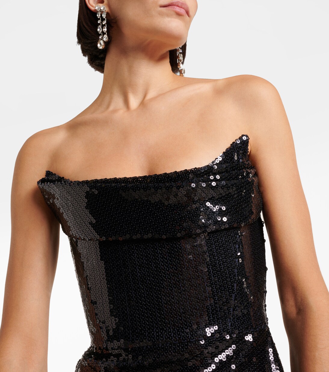 Robe bustier à sequins | Alex Perry