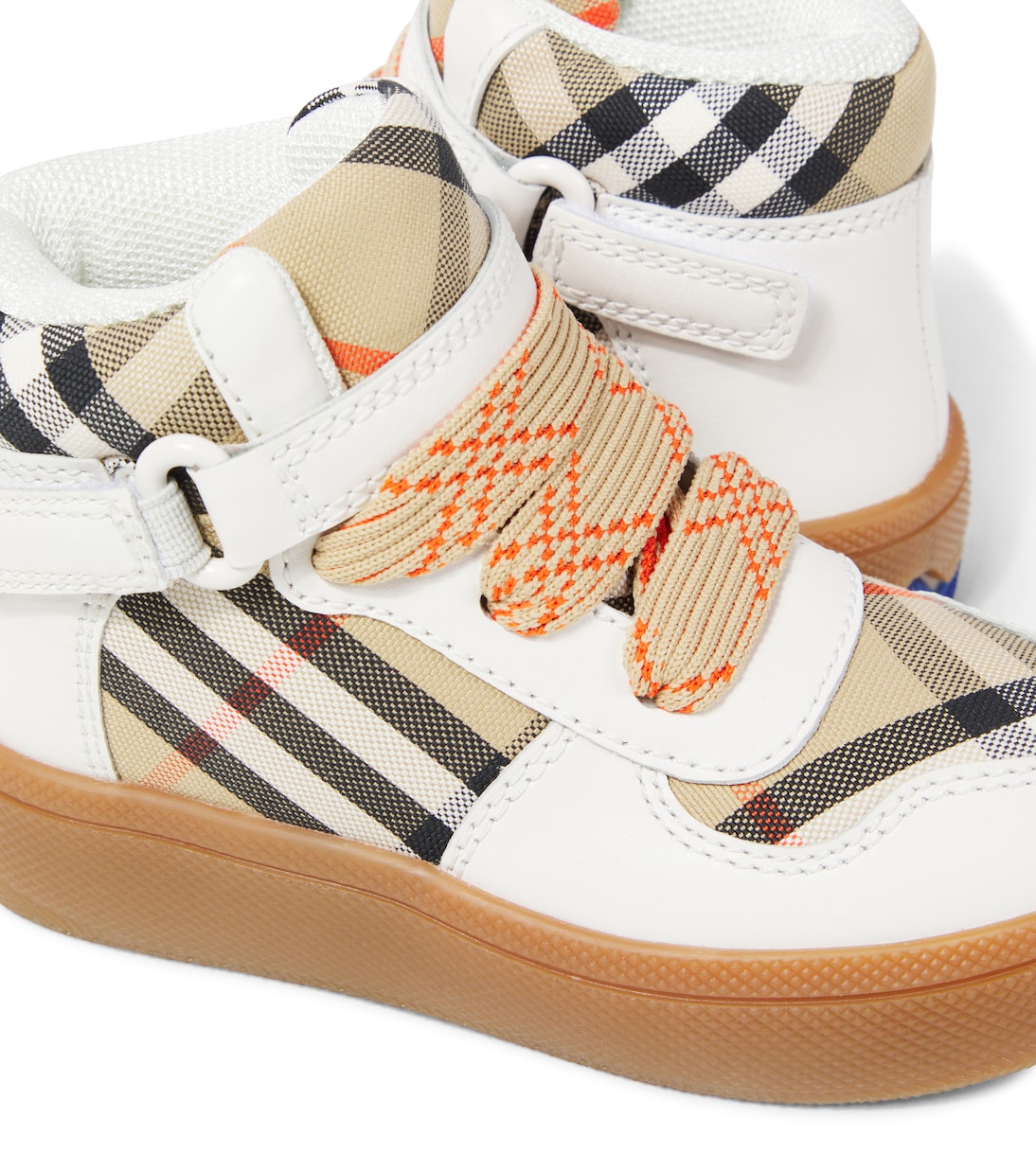 Baskets Burberry Check en cuir et toile | Burberry Kids
