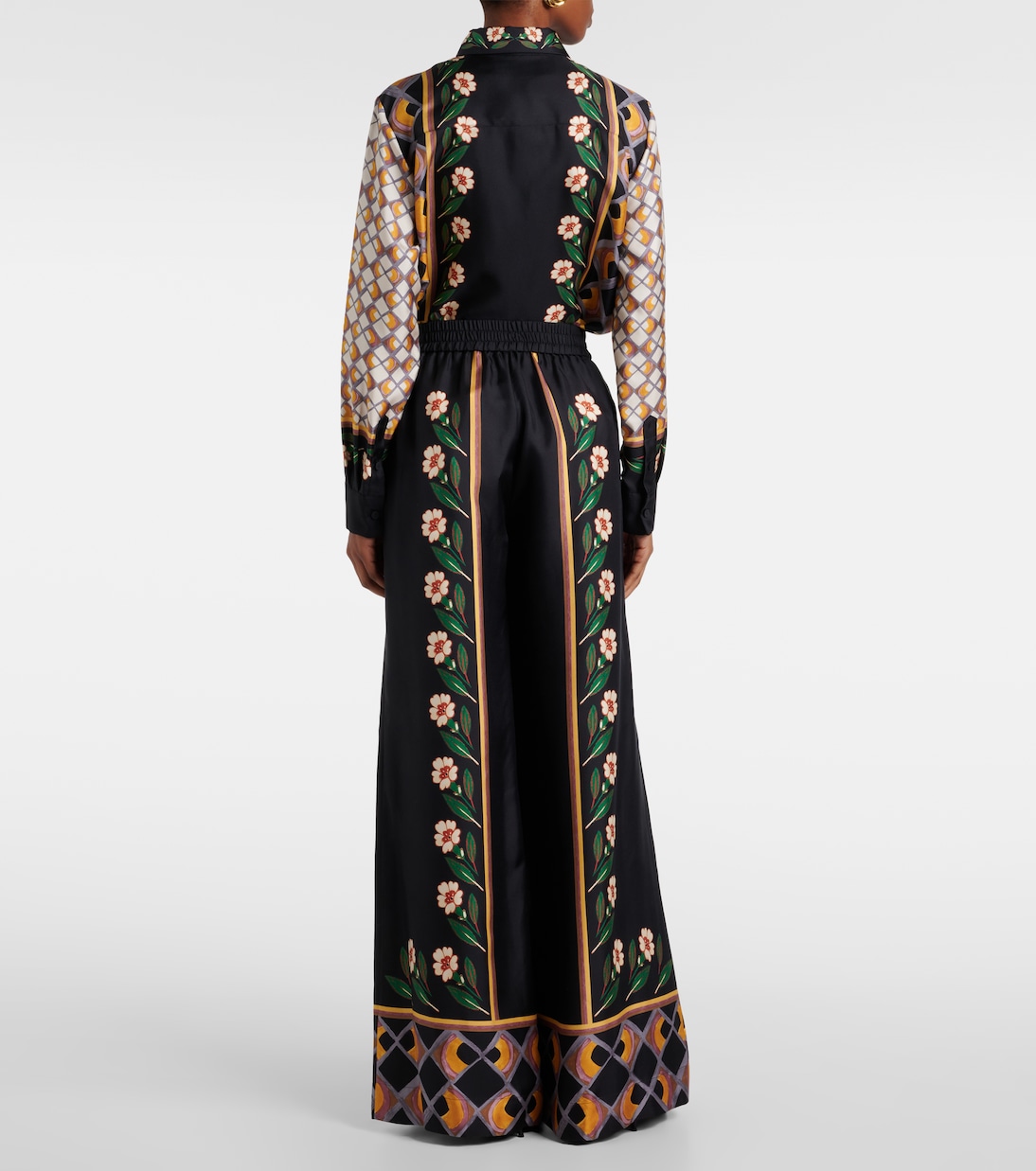 Dazed Placée silk twill palazzo pants | La DoubleJ