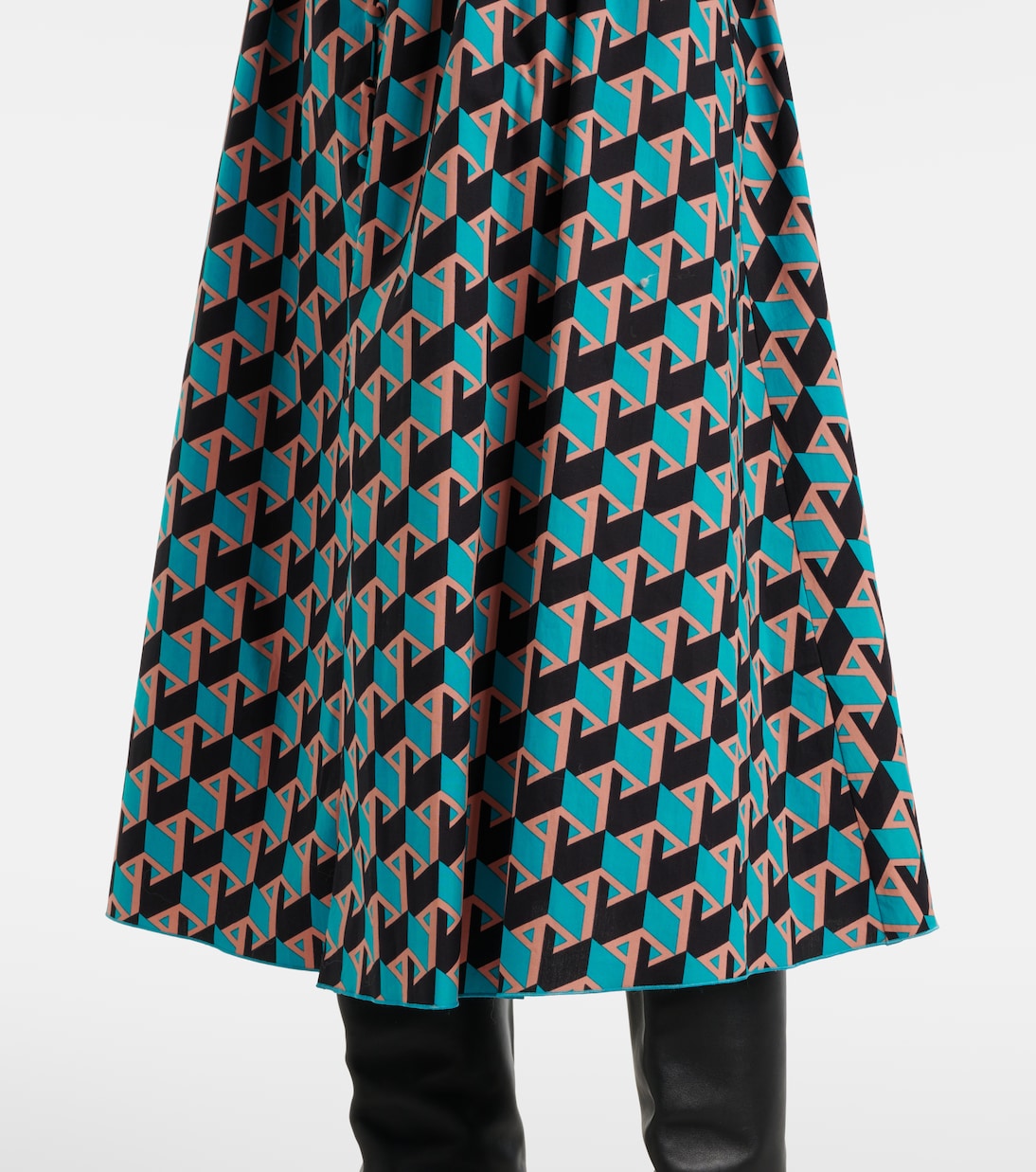 Abito midi Erica in cotone con stampa | Diane von Furstenberg