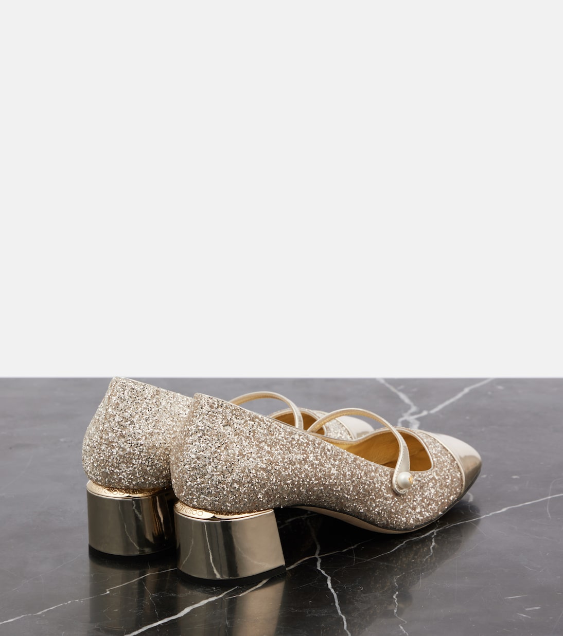 Elisa 45 glitter and leather pumps | Jimmy Choo