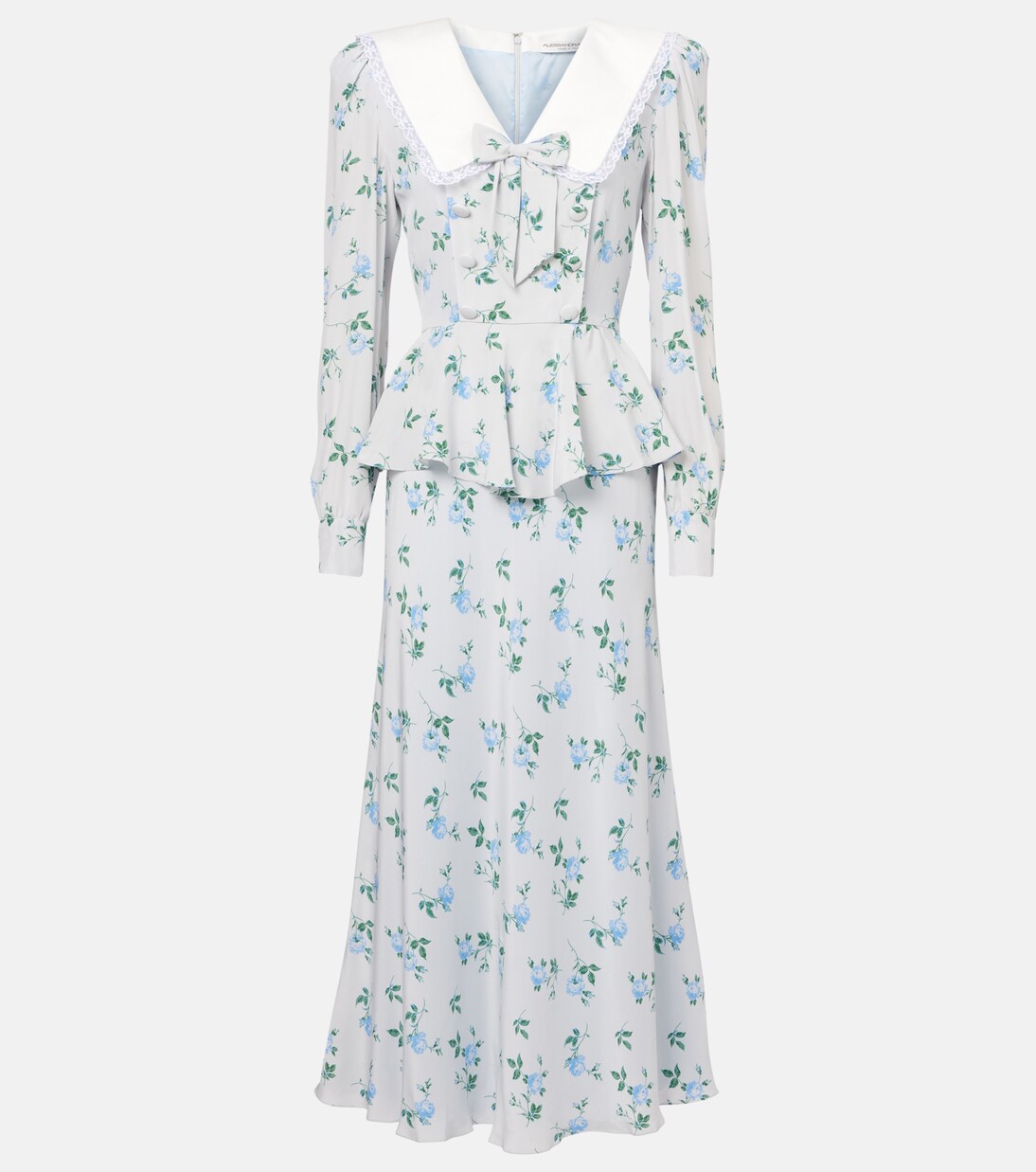 Robe longue en satin de soie | Alessandra Rich