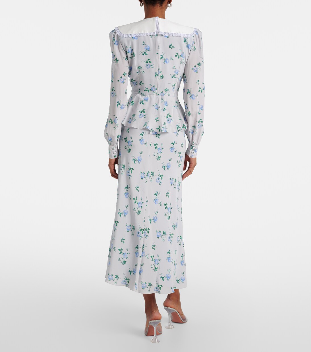 Robe longue en satin de soie | Alessandra Rich