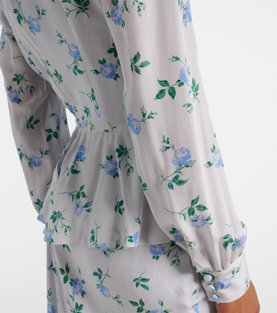 Robe longue en satin de soie | Alessandra Rich