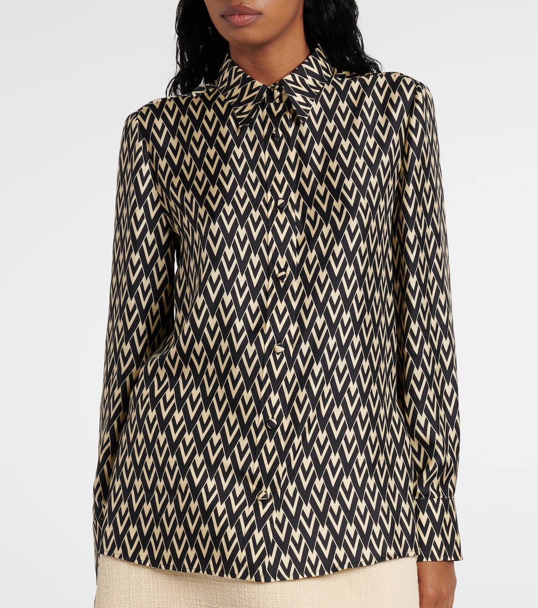 Bluse Toute La V aus Seiden-Twill | Valentino