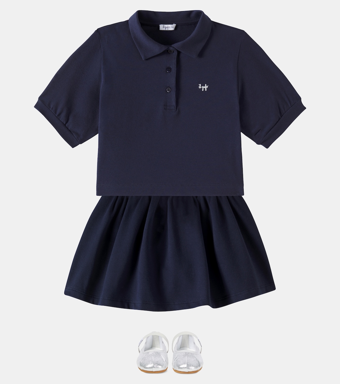 Polo en mezcla de algodón con logo | Il Gufo