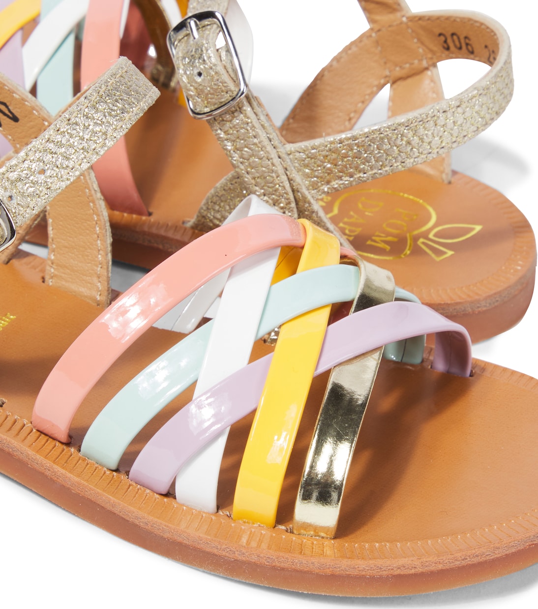 Plagette Lux leather sandals | Pom d'Api