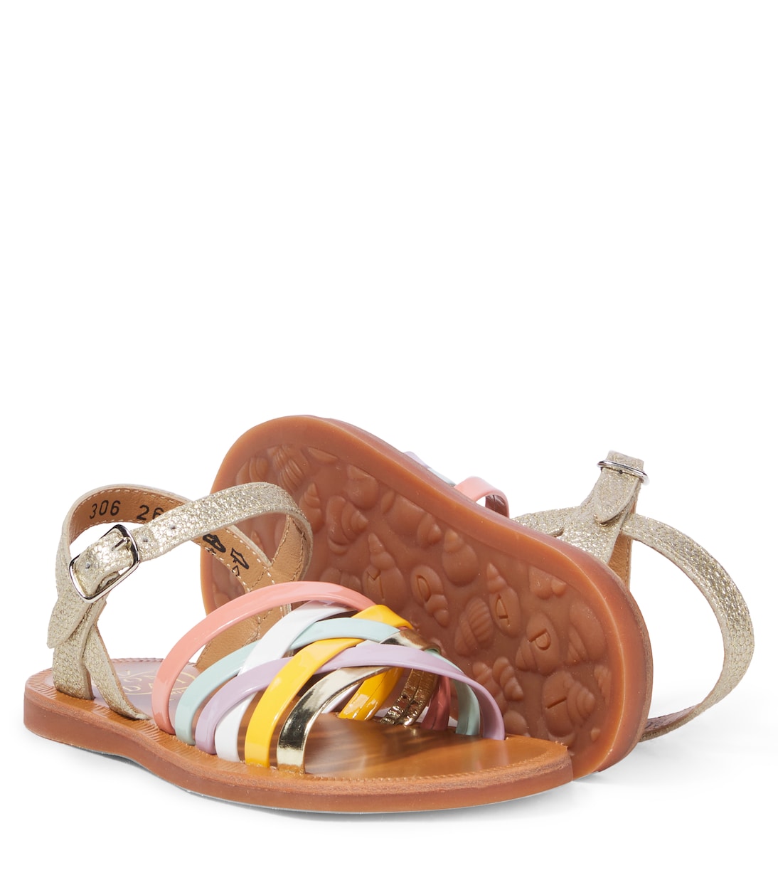 Plagette Lux leather sandals | Pom d'Api