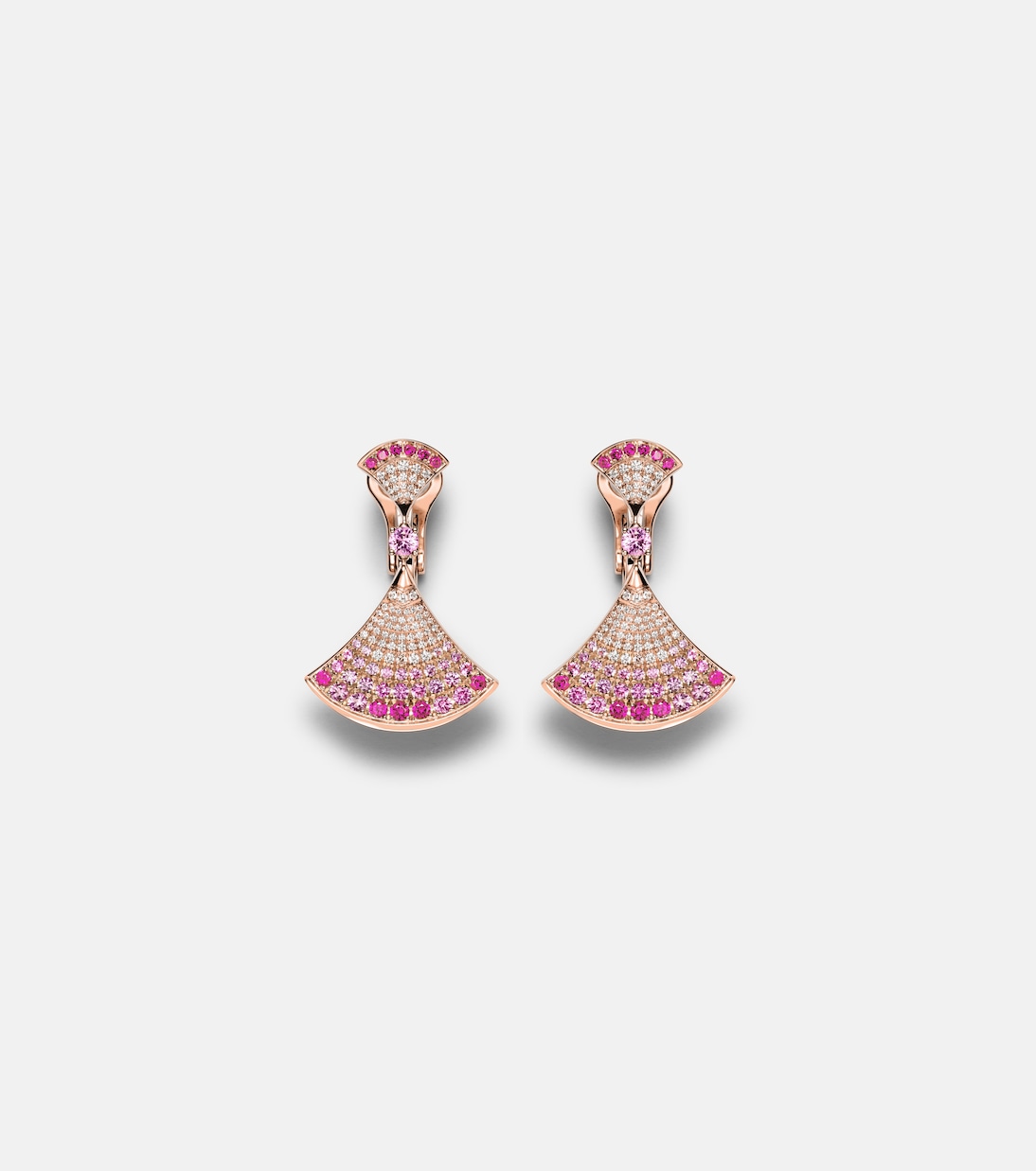 Divas' Dream 18kt gold earrings with pink sapphires and rubies, diamonds | Bvlgari