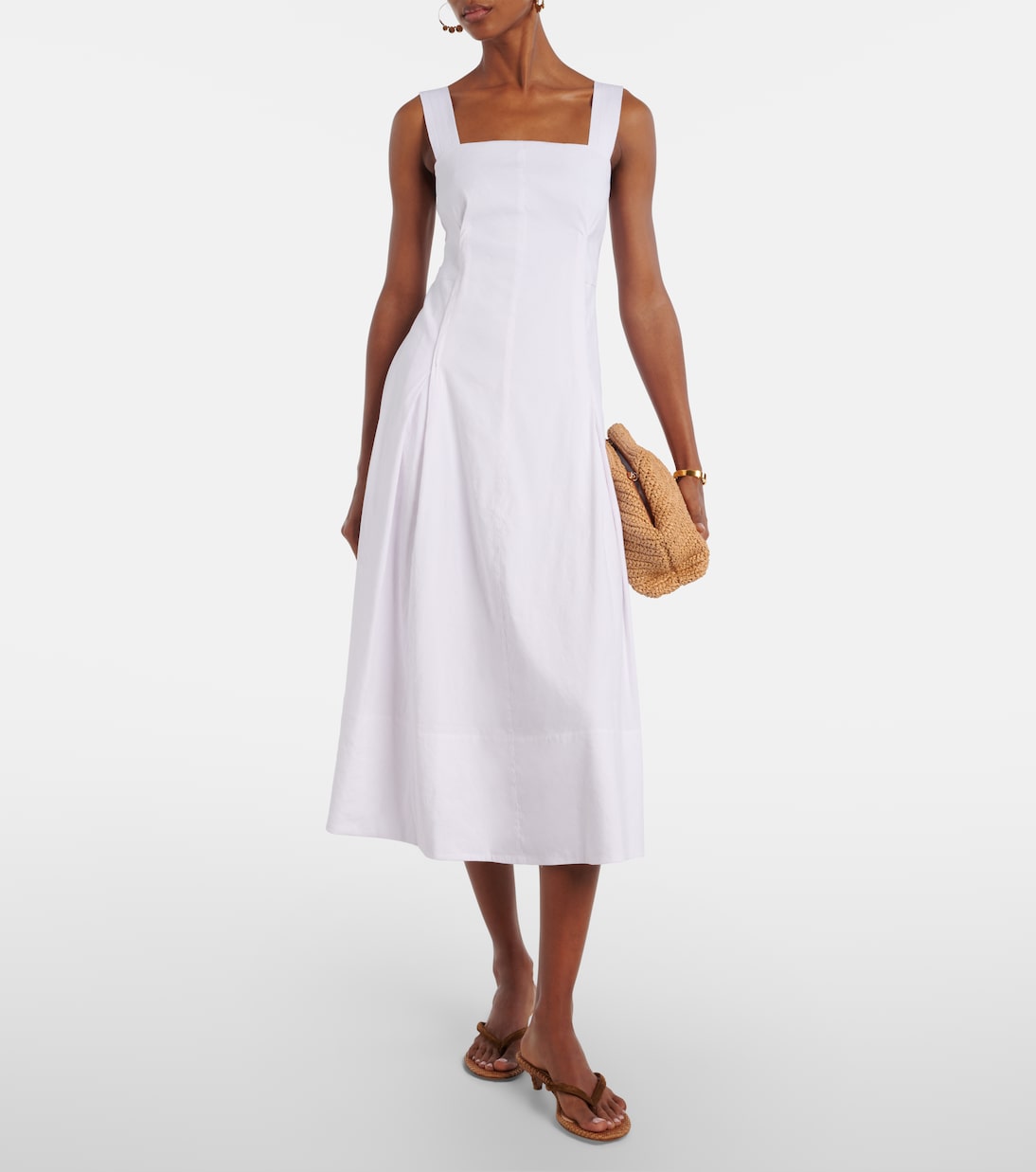 Linen-blend midi dress | Vince