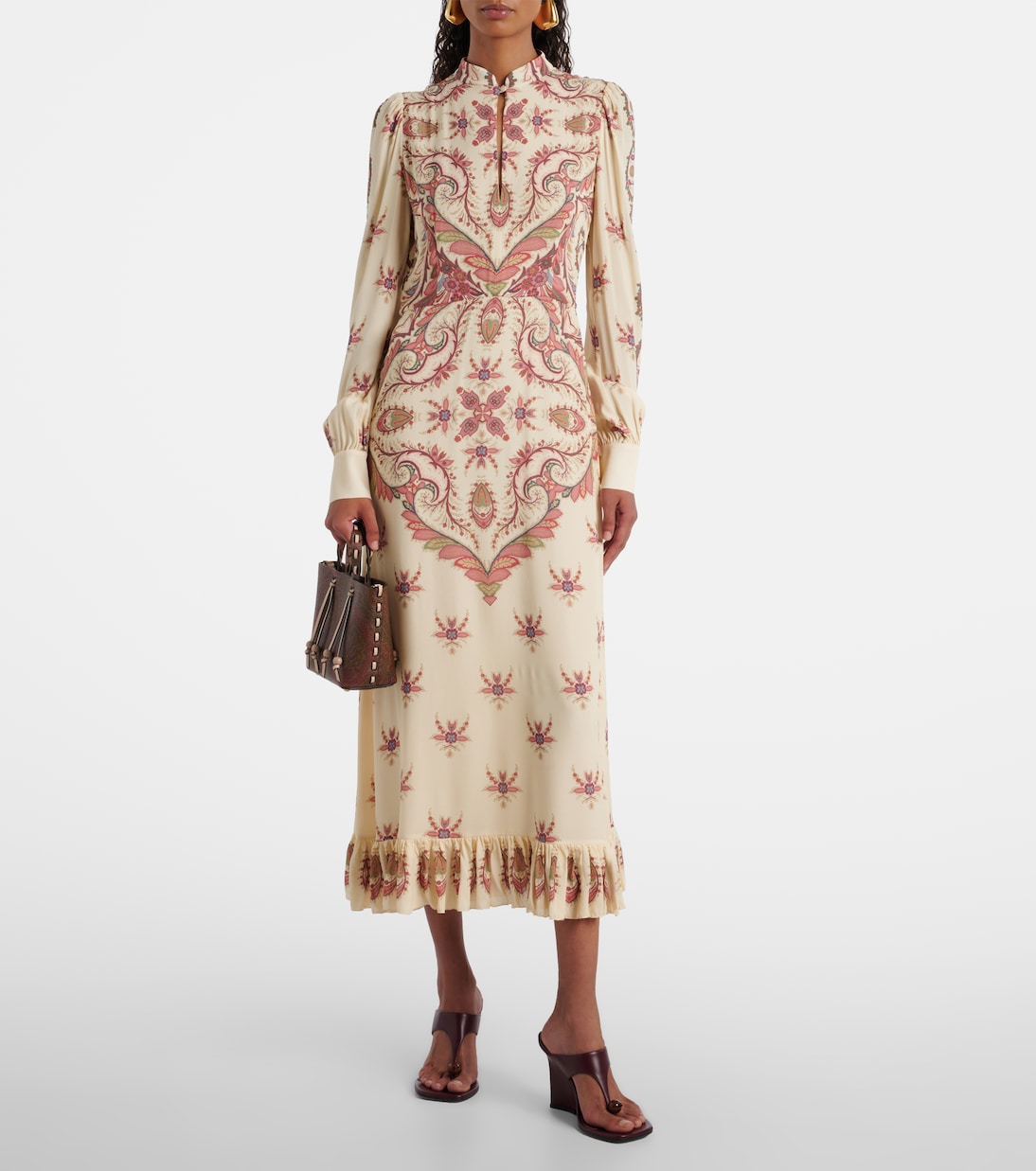 Vestido midi estampado con aberturas | Etro