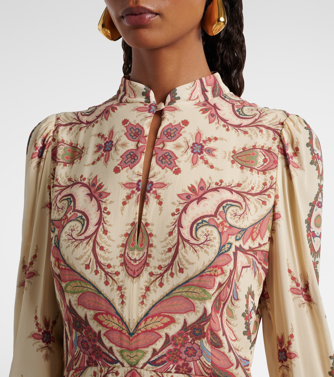 Vestido midi estampado con aberturas | Etro