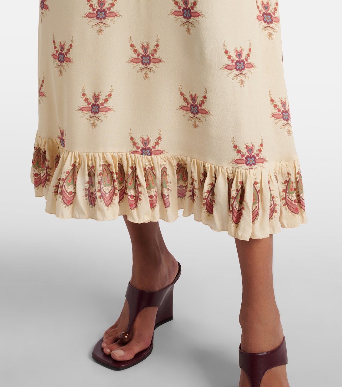 Vestido midi estampado con aberturas | Etro