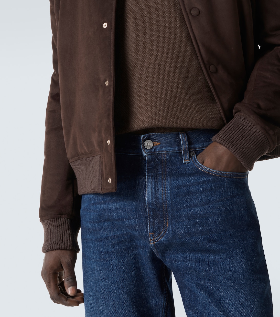 Jean droit à taille mi-haute | Zegna