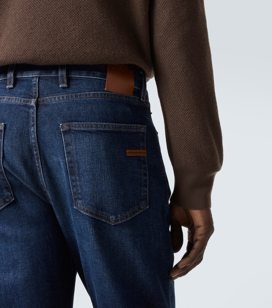 Jean droit à taille mi-haute | Zegna