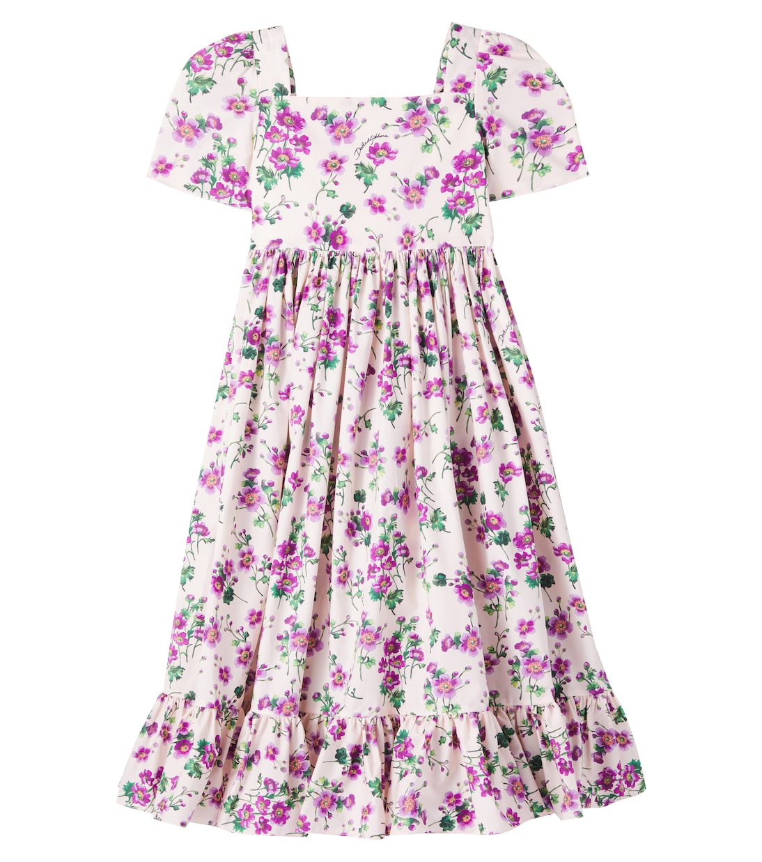 Kleid aus Baumwollpopeline | Dolce&Gabbana Kids