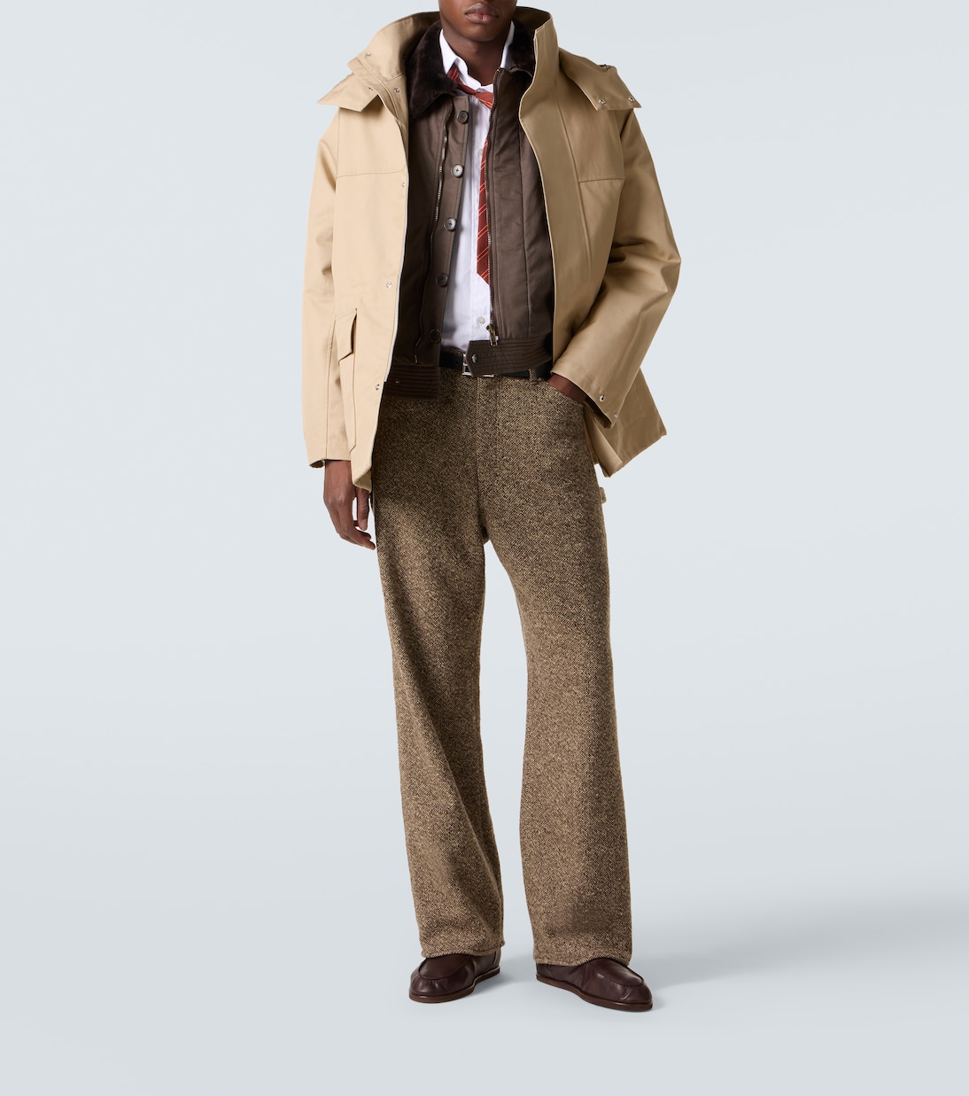 Giacca in gabardine di cotone con cappuccio | Auralee